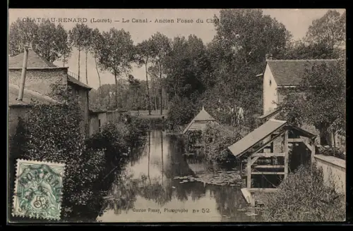 AK Chateau-Renard, le Canal, ancien Fossé du Chateau
