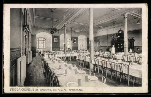 AK Kandern, Friedrichsheim, Speisesaal, Innenansicht