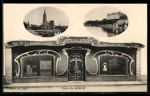 AK Sablé, Doger-Milon, Meuble-Tenture-Literie, 44 Quai National, Le Château, L`Église