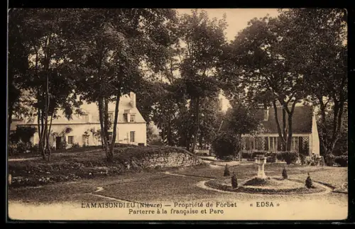 AK La Maison-Dieu, Propriètè de Forbet EDSA - Parterre à la francaise et Parc