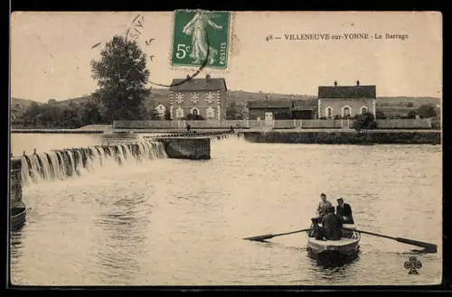 AK Villeneuve-sur-Yonne, le Barrage