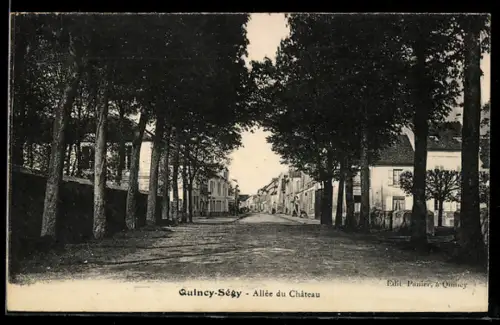 AK Quincy-Ségy, Allée du Chateau