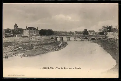 AK Guillon, Vue du Pont sur le Serein