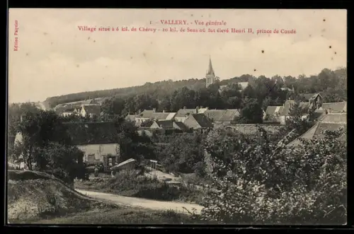 AK Vallery, Vue generale, Village situe a 6 kil. de Cheroy, L`Eglise