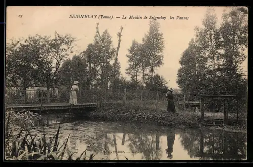 AK Seignelay /Yonne, Le Moulin de Seignelay les Vannes