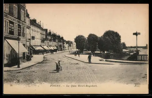 AK Joigny, Le Quai Henri-Ragobert