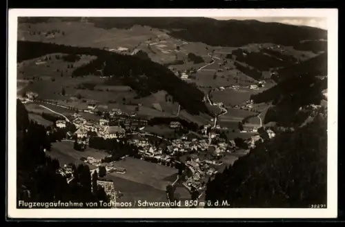 AK Todtmoos, Fliegeraufnahme von Ort und Umgebung