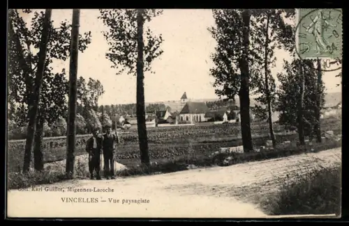AK Vincelles, Vue paysagiste, l'Eglise