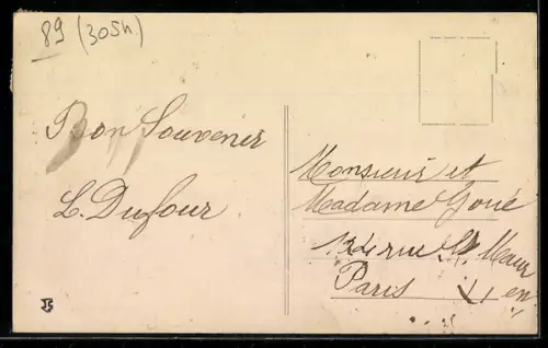 AK Villevallier, Rue Nationale, cote Villecien