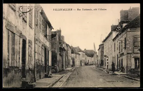 AK Villevallier, Rue Nationale, côté Villecien