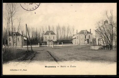 AK Migennes, Mairie et Écoles, Ortspartie
