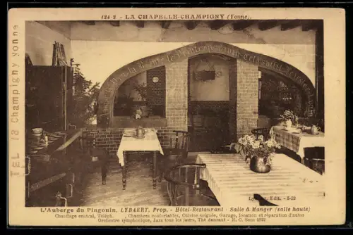 AK La Chapelle-Champigny, Hotel-Restaurant, Salle à Manger