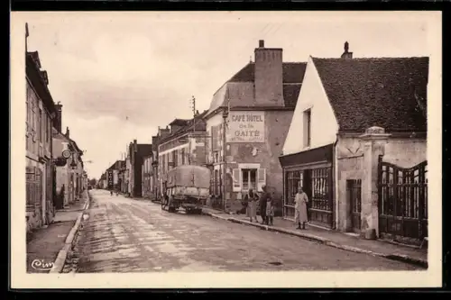 AK Vincelles, La Grande Rue, Cafe Hotel de la Gaite