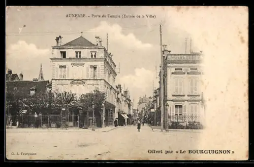 AK Auxerre, Porte du Temple (Entrée de la Ville)