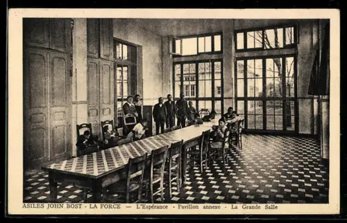 AK La Force, Asiles John Bost, L`Espérance, Pavillon annexe, La Grand Salle