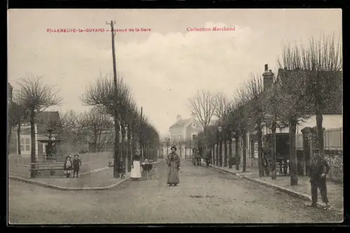 AK Villeneuve la Guyard, Avenue de la Gare