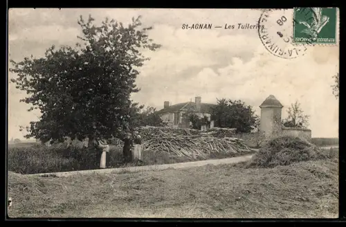 AK Saint-Agnan, Les Tuilerie, die Bäuerinnen bei der Arbeit