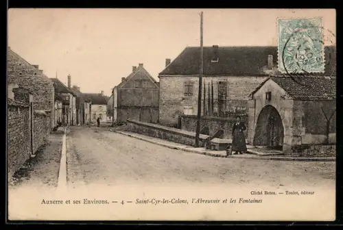 AK Saint-Cyr-les-Colons, l'Abreuvoir et les Fontaines