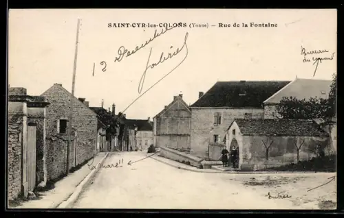 AK Saint-Cyr-les-Colons, Rue de la Fontaine
