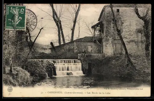 AK Casseneuil /Lot-et-Garonne, Les Bords de la Lède