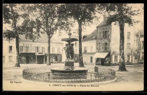 AK Crouy-sur-Ourcq, Place du Marché