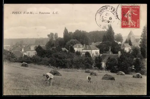 AK Voulx, Panoramaansicht vom Feld aus