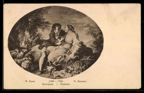 AK Pastorale, Fr. Boucher, Rotes Kreuz Russland