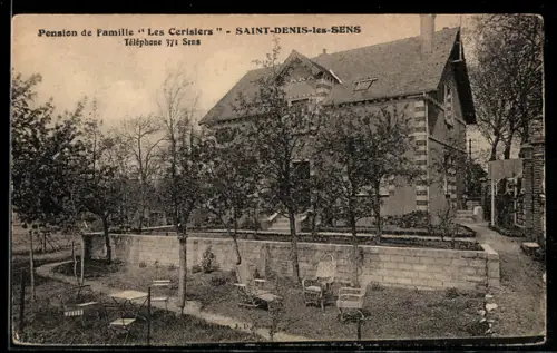 AK Saint-Denis-les-Sens, Pension de Famille Les Cerisiers