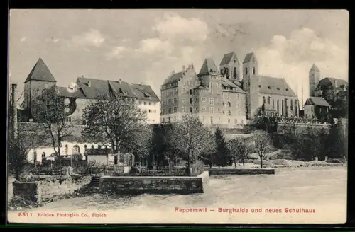 AK Rapperswil, Burghalde und neues Schulhaus