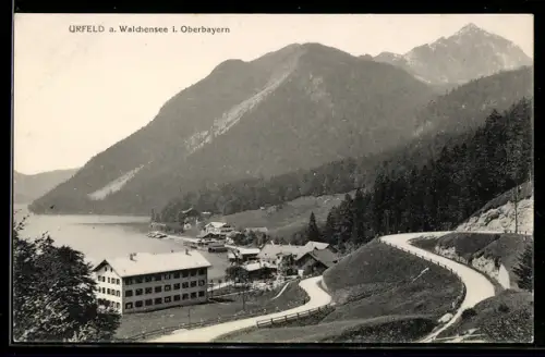 AK Urfeld a. Walchensee / Oberbayern, Teilansicht