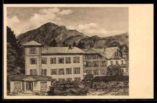 Künstler-AK Bad Reichenhall, Das Marienheim