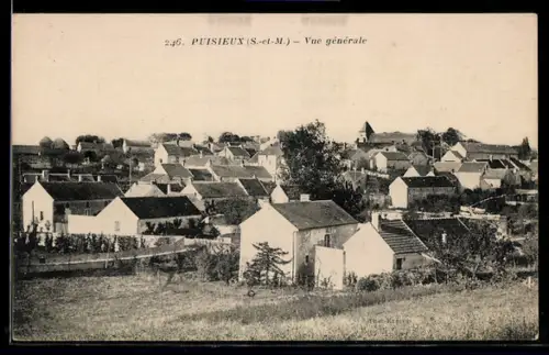 AK Puisieux, Vue générale, Blick über die Dächer der Ortschaft