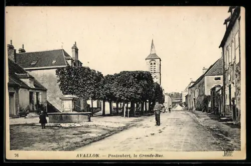 AK Pontaubert, La Grande Rue