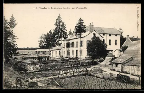 AK Crain, Orphelinat Soufflot, Partie in den Gärten