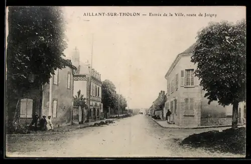 AK Aillant-sur-Tholon, Entrée de la Ville, route de Joigny