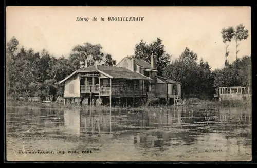 AK Égriselles-le-Bocage, Brouilleraie, Etang de la