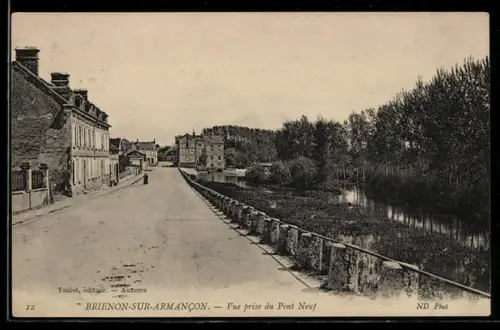 AK Brienon-sur-Armancon, Vue prise du Pont Neuf
