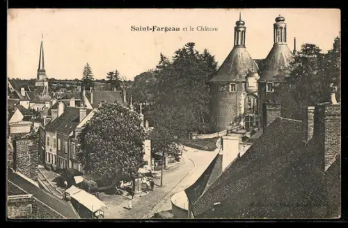 AK Saint-Fargeau, Panorama et le Château