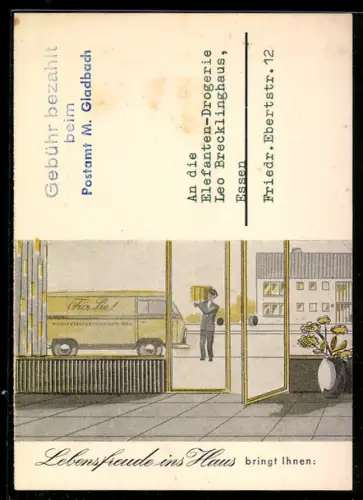 AK M.-Gladbach, Weinhandelsgesellschaft, Reklame