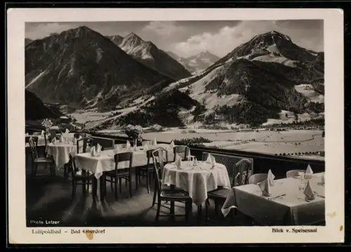 AK Bad Oberdorf, Hotel Luitpoldbad, Blick v. Speisesaal