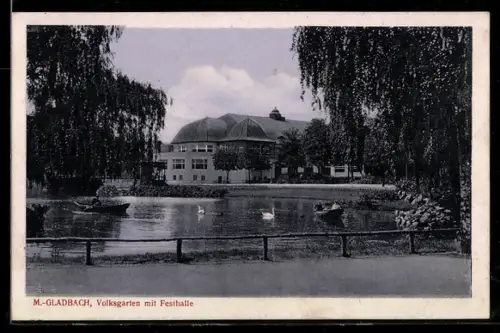 AK M.-Gladbach, Volksgarten mit Festhalle
