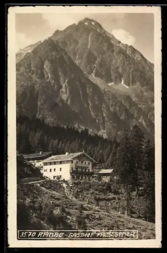 AK Ranalt, Gasthof Falbesoner mit Gebirgspanorama