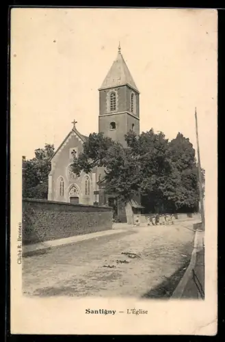 AK Santigny, Rue et l'Eglise