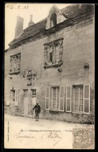AK Coulanges-la-Vineuse, Vieille Maison, 1902