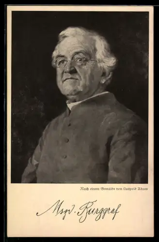 Künstler-AK München-Neuhausen, Monsignore Burggraf, 30 jähriges Jubiläum als Stadtpfarrer