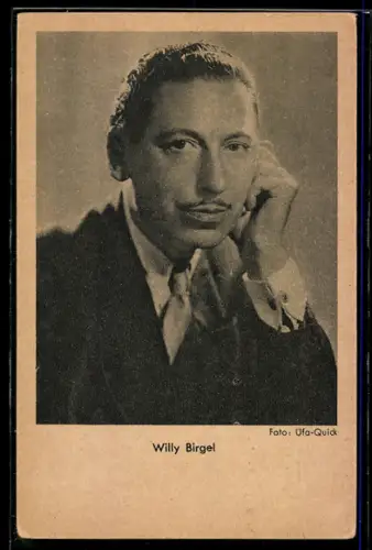 AK Schauspieler Willy Birgel im feinen Anzug mit Krawatte