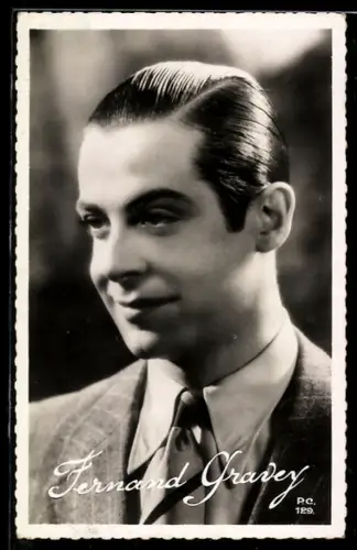 AK Schauspieler Fernand Gravey als charmanter junger Mann