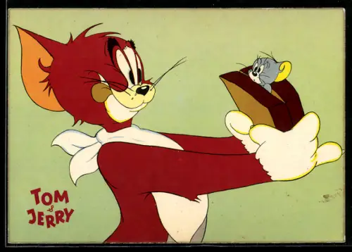 AK Tom & Jerry, Jerry als Brotbelag, Tom leckt sich die Lippen