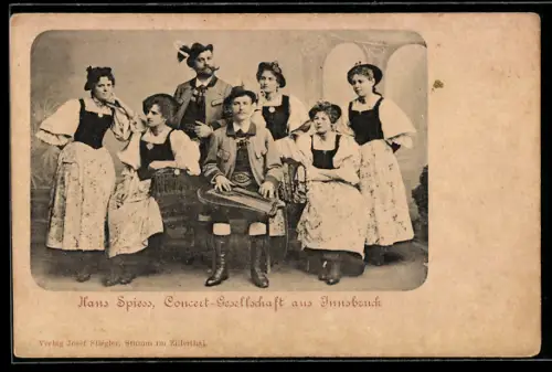AK Concert-Gesellschaft Hans Spiess, Gruppenbild mit Zither