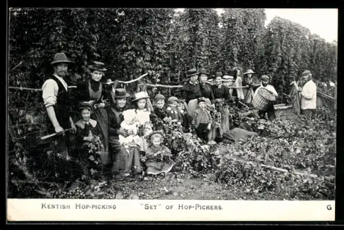 AK Kent, Hop-Picking, Set of Hop-Pickers, Landwirtschaft